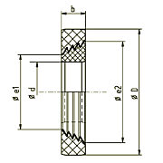 A sketch of both rings of a gap seal in the flush position